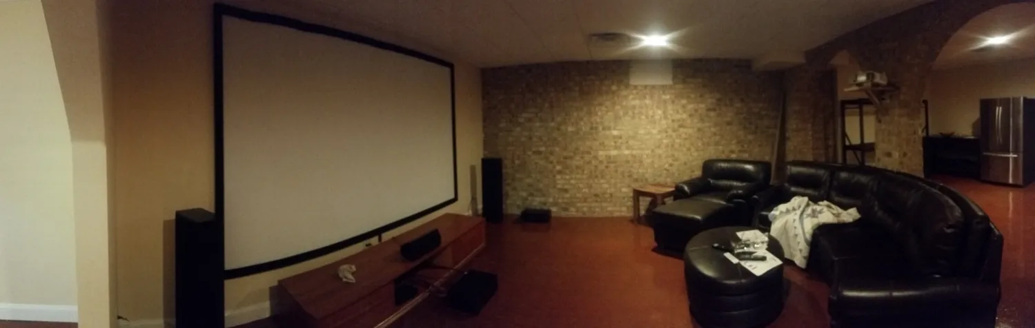 Basement entertainment room